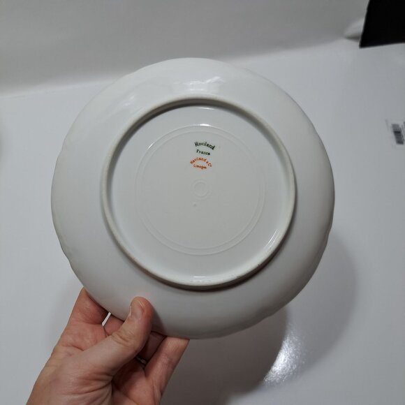 Antique Limoges France Hand-Painted Porcelain Plate With Pink Roses Gold Trim - Picture 10 of 11